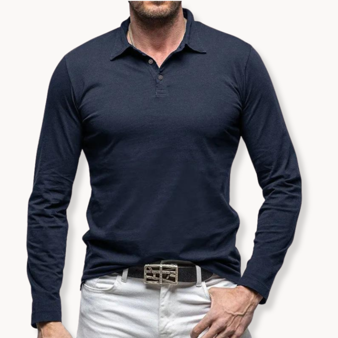 Polo classica da uomo a maniche lunghe