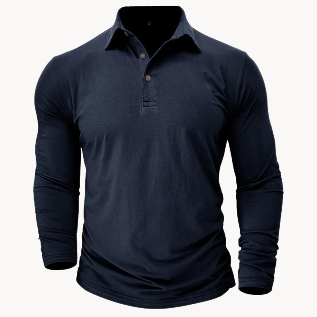 Polo classica da uomo a maniche lunghe