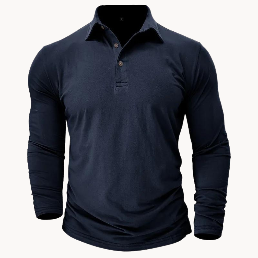 Polo classica da uomo a maniche lunghe