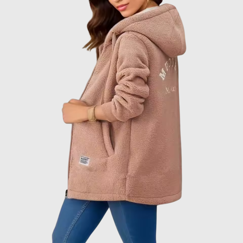 Women's Hooded Sherpa Longline Jacket