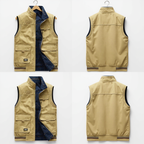 Herren Outdoor-Weste mit mehreren Taschen und Reißverschluss