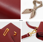 Borsa da donna strutturata con patta e manico superiore