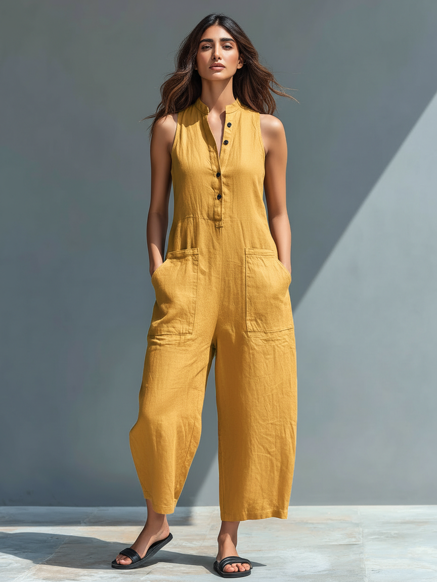 Combinaison utilitaire pour femme à jambes larges