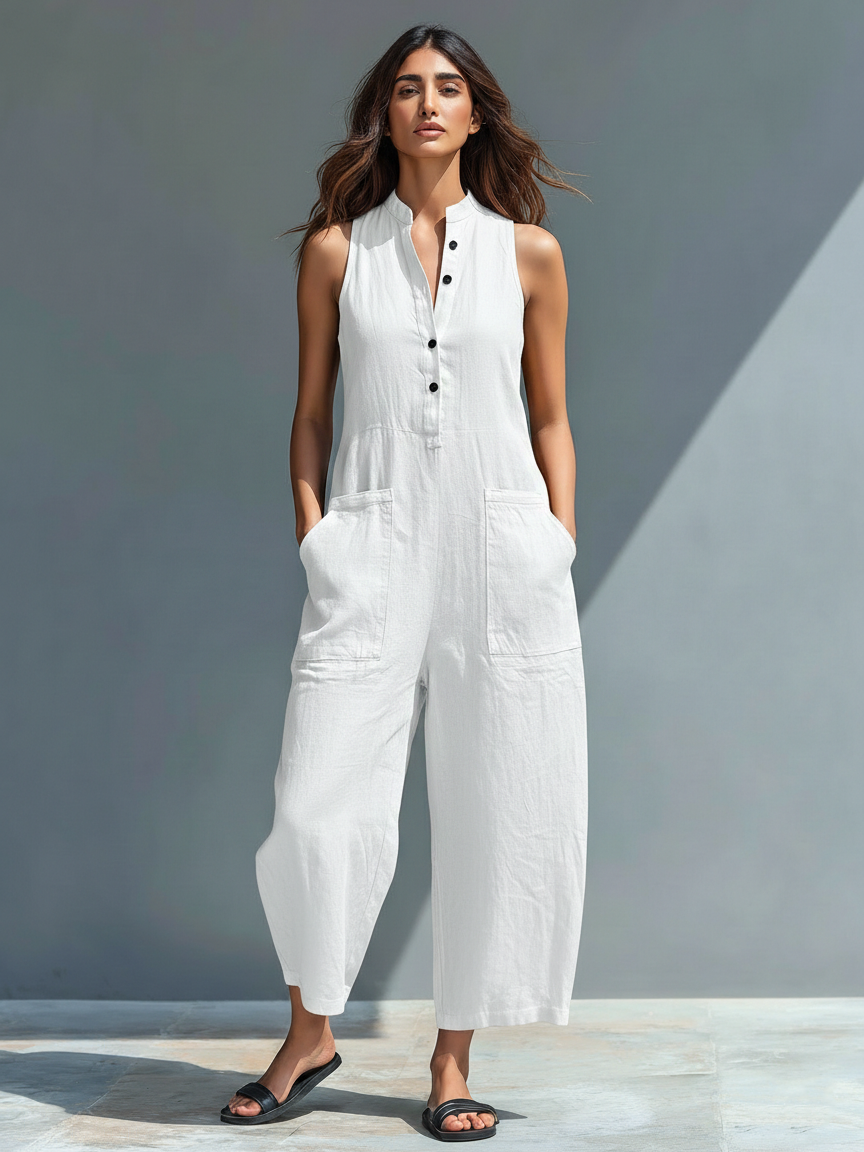 Combinaison utilitaire pour femme à jambes larges