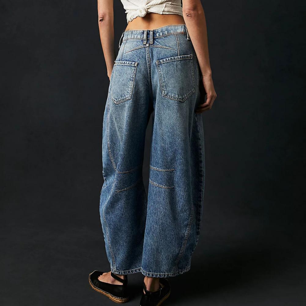 Utilityjeans til kvinder med barrel-leg-pasform