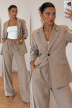 Women’s Striped Wide Leg Set