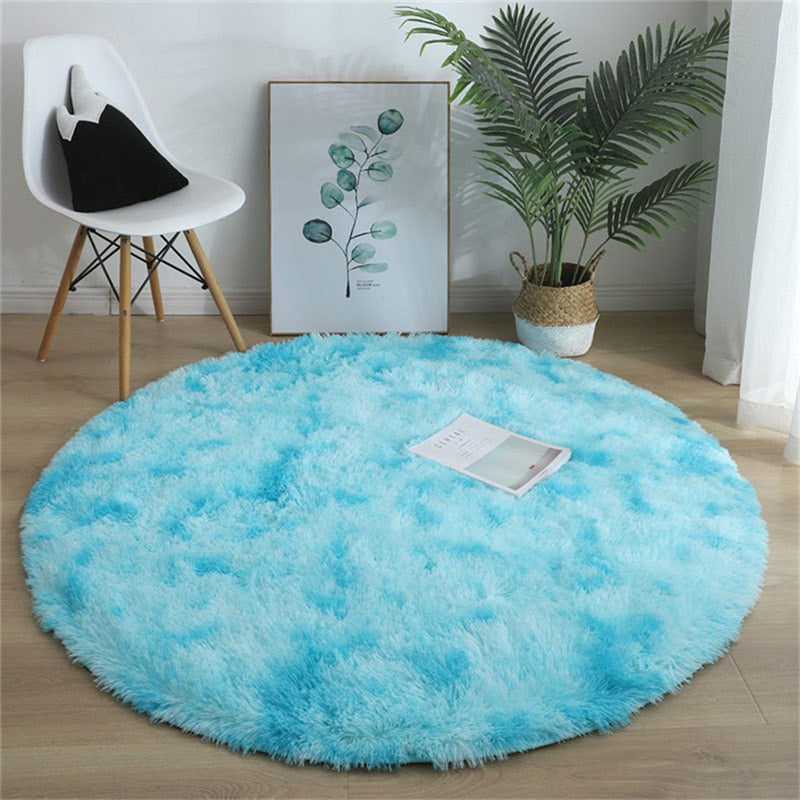 Round Shaggy Area Rug