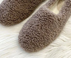 Damen Plüsch-Fleece Slipper-Loafer für Komfort im Innenbereich
