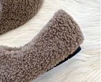 Damen Plüsch-Fleece Slipper-Loafer für Komfort im Innenbereich