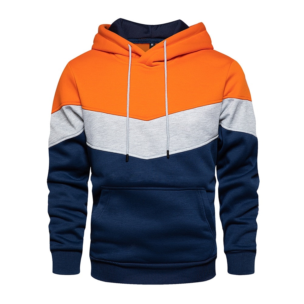 Sweat à capuche homme bicolore