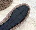 Damen Plüsch-Fleece Slipper-Loafer für Komfort im Innenbereich