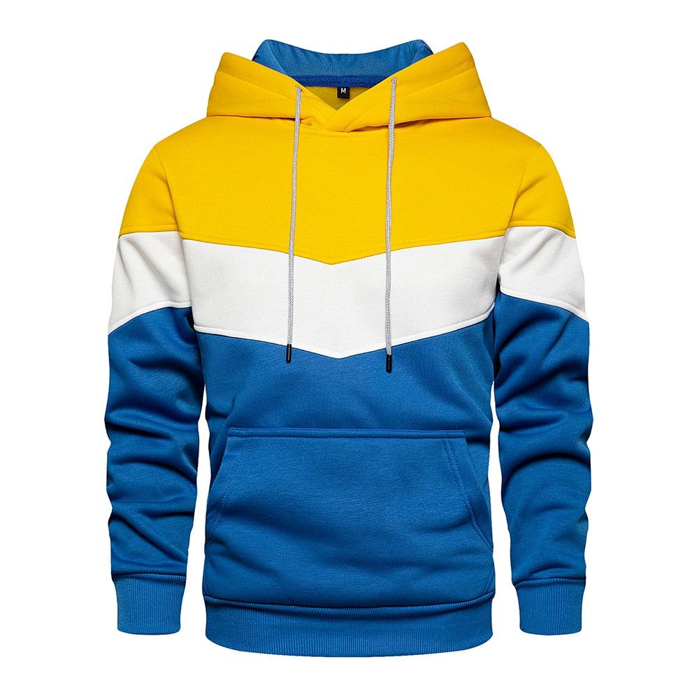 Sweat à capuche homme bicolore