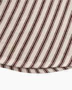 Men's Relaxed Striped Linen-Blend Button-Up Shirt with Roll-Up Sleeves and Coastal Casual Fit