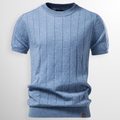 Maglione da uomo a maniche corte in maglia a coste