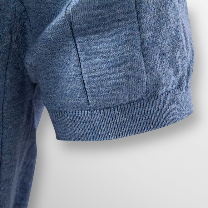 Men's Ribbed Knit Crew Neck T-Shirt