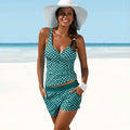 Damen Polka Dot Tankini-Set mit stützender Passform und bequemem Design