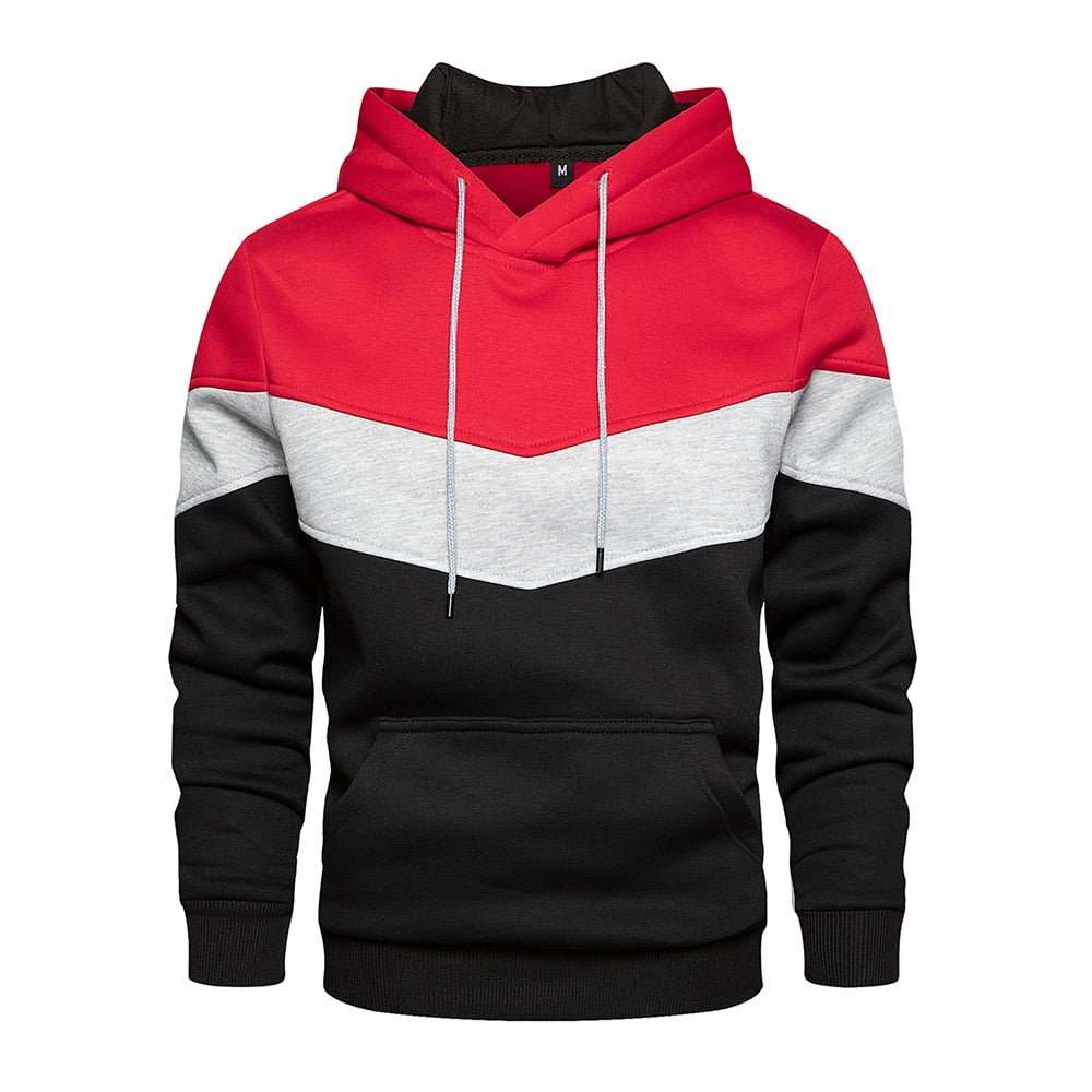 Sweat à capuche homme bicolore