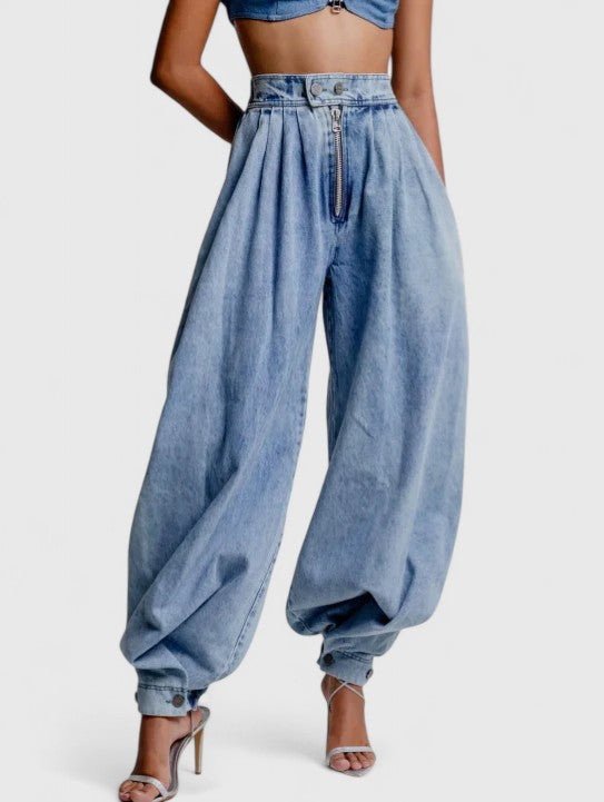 Women's High-Waist Balloon Jeans