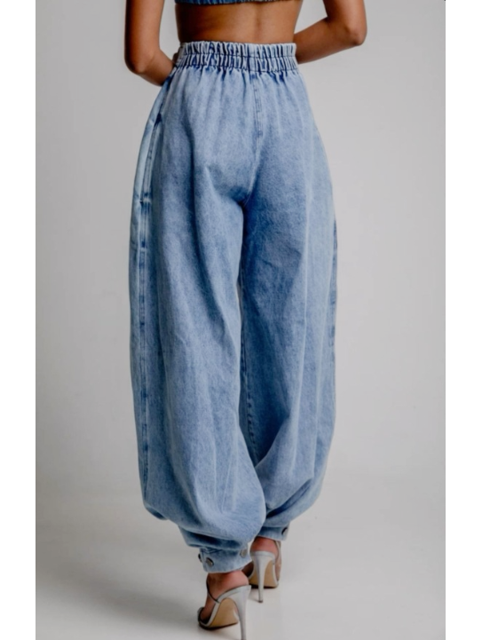 Ballonjeans til kvinder med høj talje
