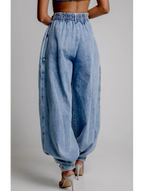 Ballonjeans til kvinder med høj talje