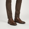 Men's Classic Lace-Up Ankle Boots with Cushioned Insole for Everyday Wear