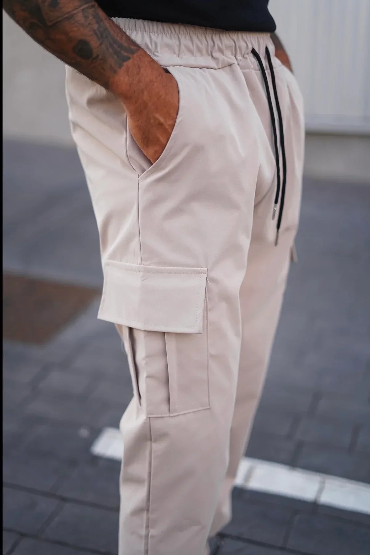 Pantalon cargo jogger fuselé pour homme