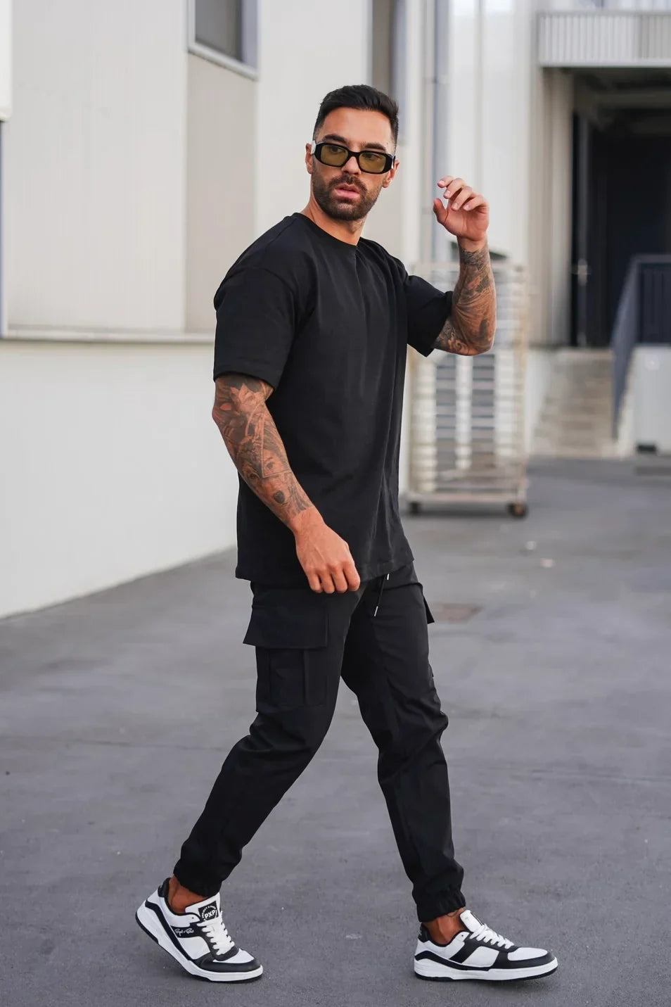 Pantalon cargo jogger fuselé pour homme