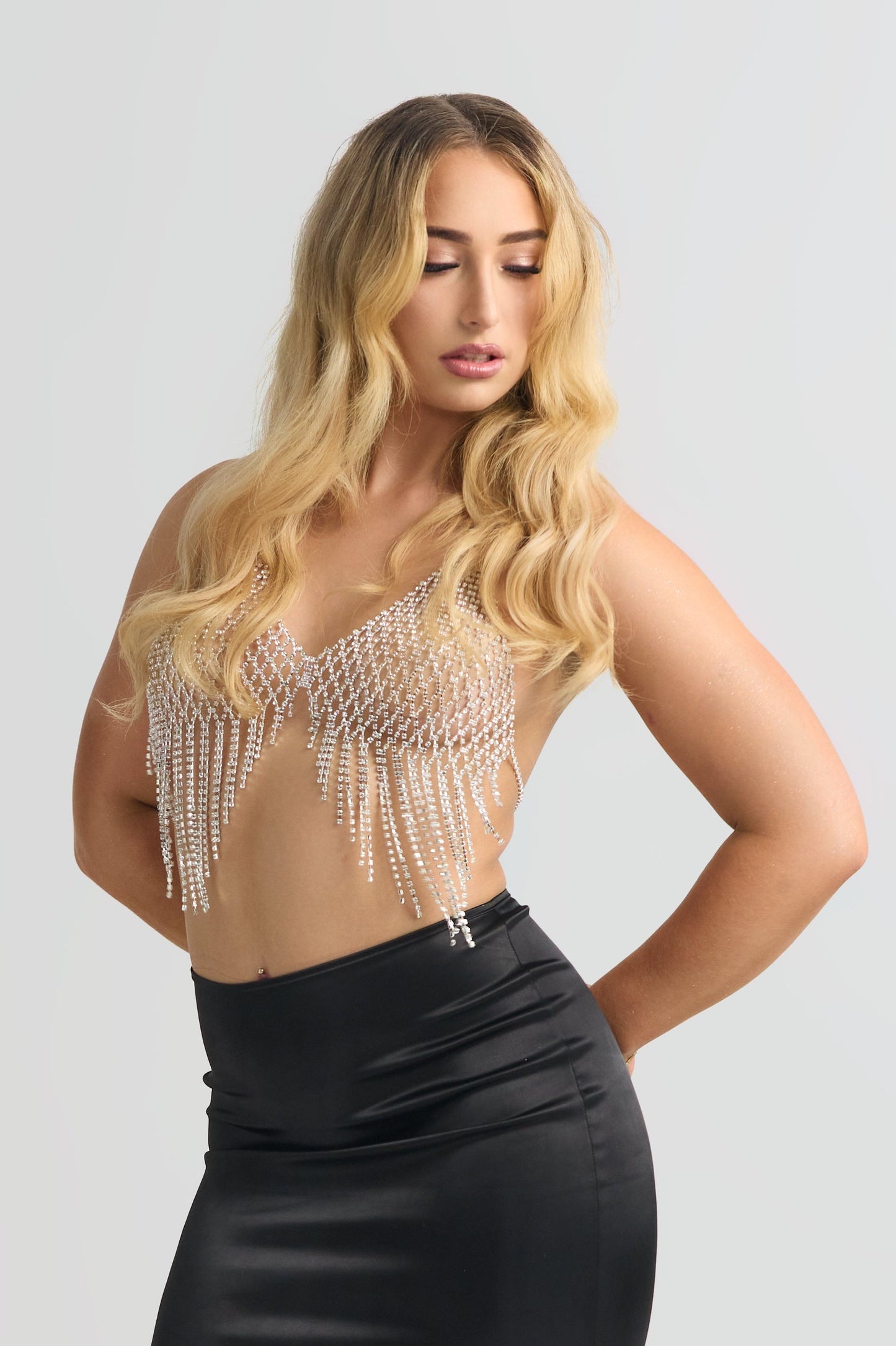 Luna Rhinestone Embellished Top