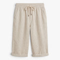 Damen Shorts mit Kordelzug, knielang und umgeschlagenem Saum