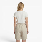 Women's Drawstring Knee-Length Shorts with Rolled Hem