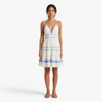 Women's Halter Mini Dress with Trim Detail