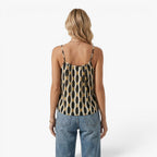 Women's Abstract Geometric Print Spaghetti Strap Cami Top
