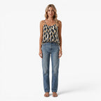Women's Abstract Geometric Print Spaghetti Strap Cami Top