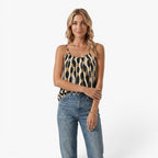 Women's Abstract Geometric Print Spaghetti Strap Cami Top