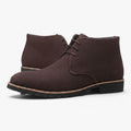 Men's Suede Lace-Up Chukka Boots with Contrast Welt Trim and Rugged Lug Sole