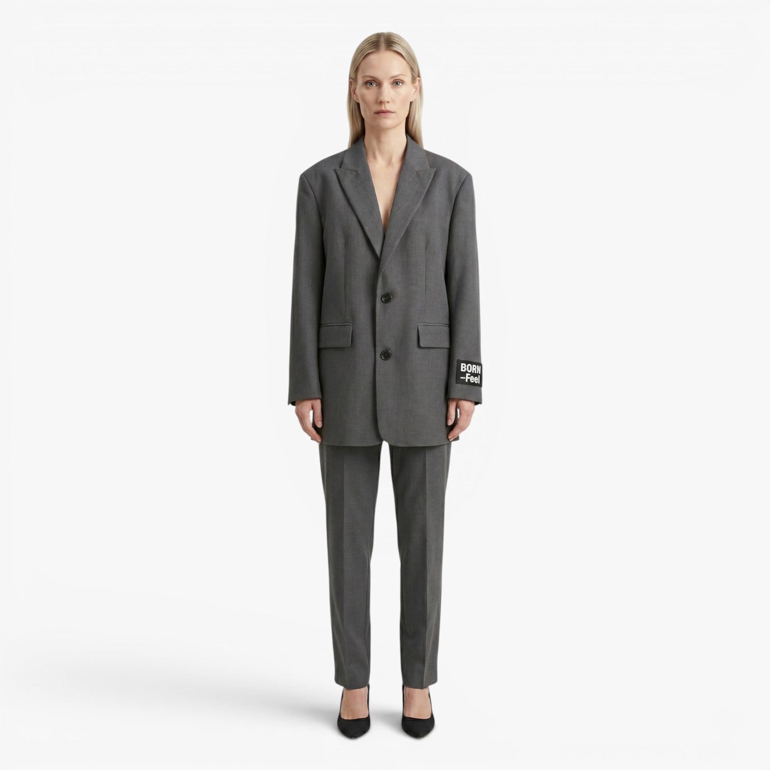 Women's Oversized Single-Breasted Blazer