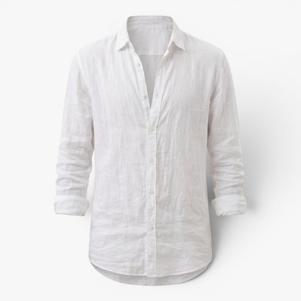 Men's Linen Button-Up Everyday Casual Shirt