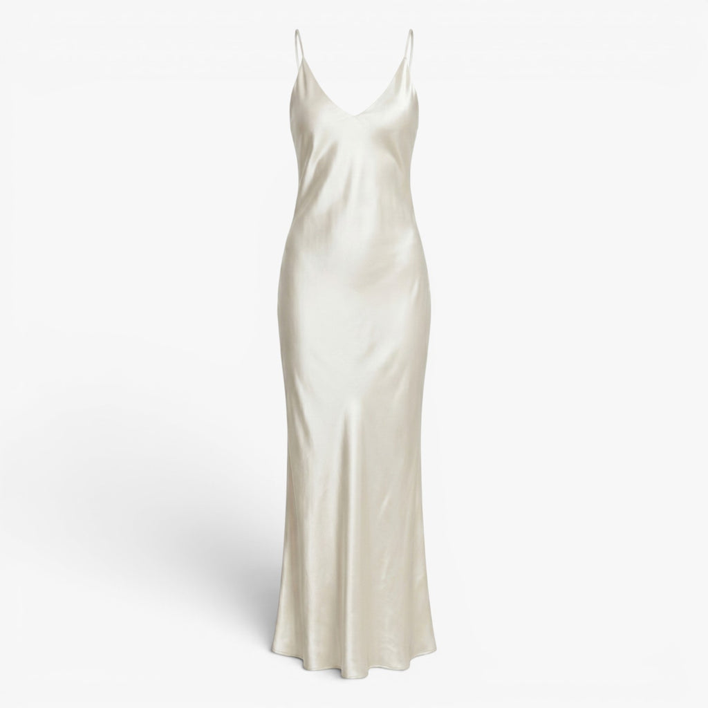 Women's Satin Slip Maxi Slit Dress