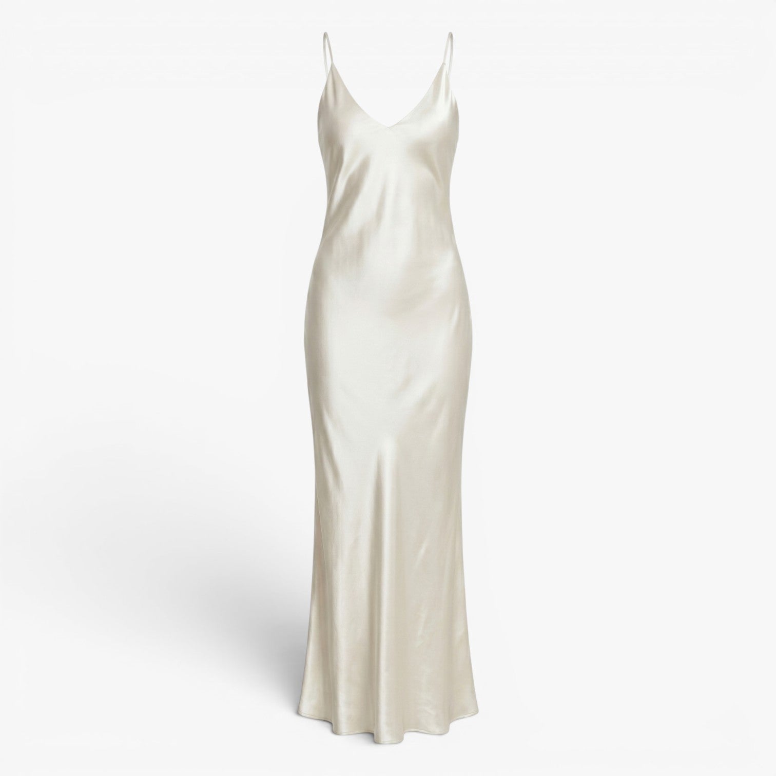 Women's Satin Slip Maxi Slit Dress