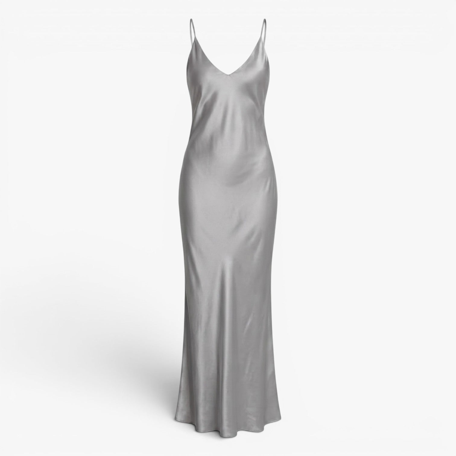 Women's Satin Slip Maxi Slit Dress