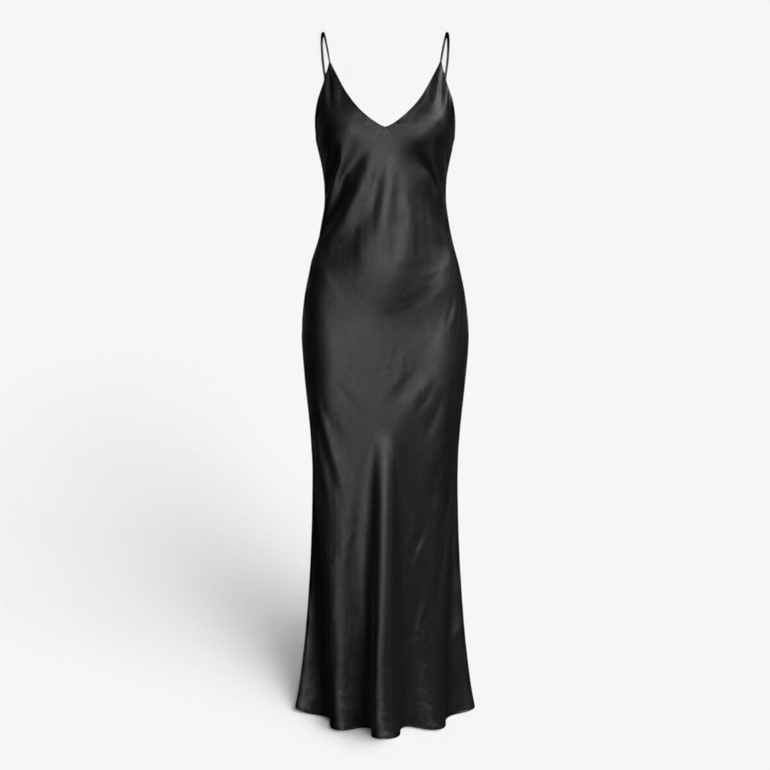 Women's Satin Slip Maxi Slit Dress