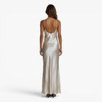 Women's Satin Slip Maxi Slit Dress