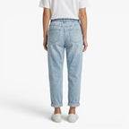 Women's Relaxed Denim Jogger Pants with Elastic Waist
