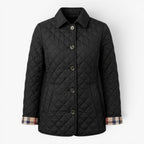Women's Diamond Quilted Stand Collar Tailored Puffer Jacket