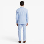 Men's Tailored Three-Piece Suit Set with Notch Lapel Blazer, Buttoned Waistcoat and Formal Trousers