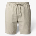 Men's Relaxed Linen Drawstring Shorts with Textured Summer Weave