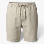 Men's Relaxed Linen Drawstring Shorts with Textured Summer Weave