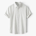 Men's Coastal Pinstripe Short Sleeve Button-Up Resort Shirt