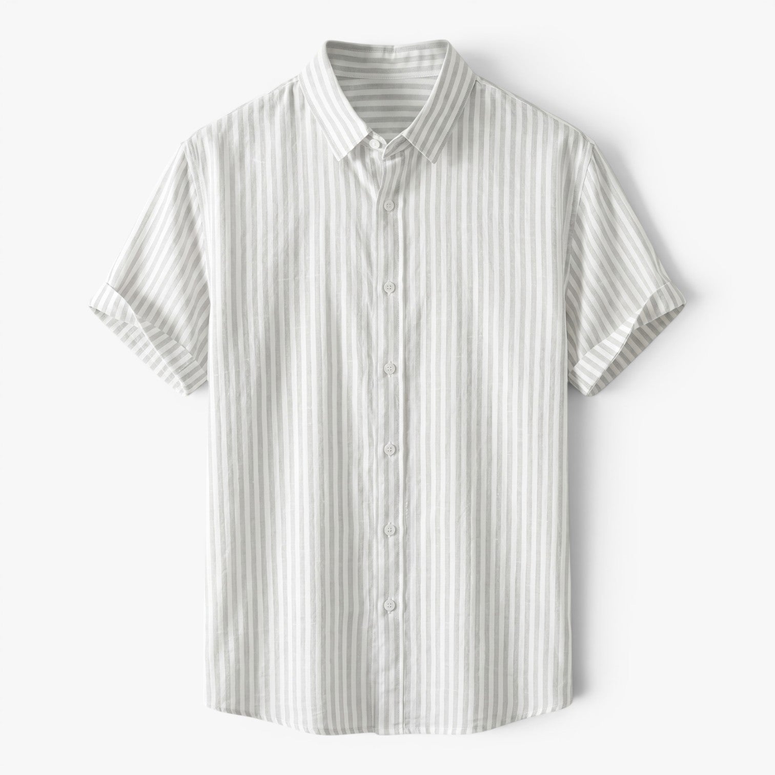 Men's Coastal Pinstripe Short Sleeve Button-Up Resort Shirt