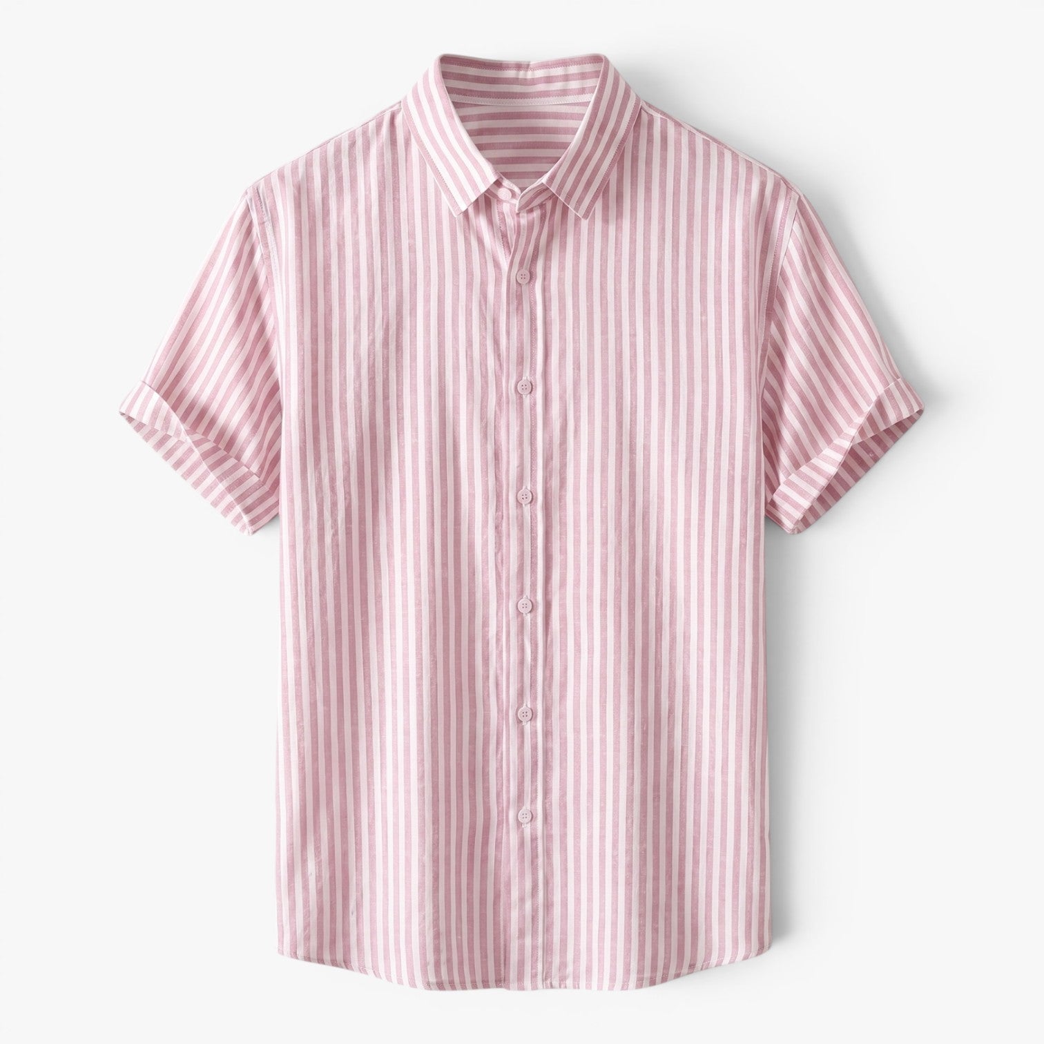 Men's Coastal Pinstripe Short Sleeve Button-Up Resort Shirt